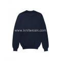 Men's Knitted Multi-Color Stripe Rib Stitch Crewneck Sweater